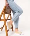 Baskets femme en toile à bout renforcé fermeture lacets